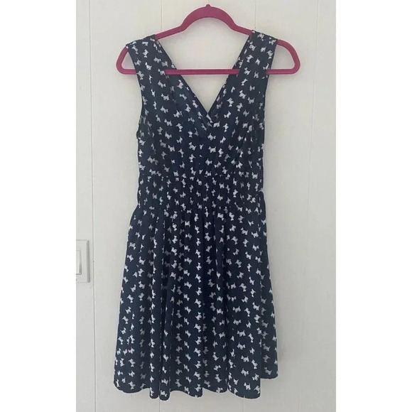 Derek Heart Scottie Dogs Sleeveless Mini Dress Navy white Size Medium - Picture 3 of 5